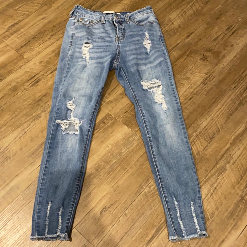 Distressed jeans